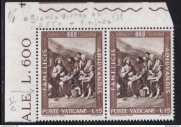 1963 Vaticano - N. 356 COPPIA MNH** VARIETA' - Errors & Oddities