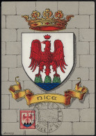 France 1946 Y&T 758 Sur Carte Maximum. Armoiries De Provinces. Nice - 1941-66 Coat Of Arms And Heraldry