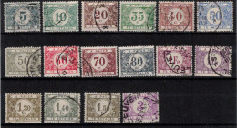 BELGIQUE      1922   TX N° 32/34 - 36/38 - 39a - 40/43 - 43a - 44/46 - 47a  Oblitérés - Stamps