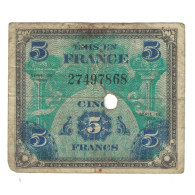 France, 5 Francs, Drapeau/France, 1944, 27497868, TB, Fayette:17.1, KM:115a - Handelskammer