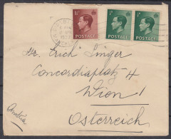 Great Britain - GB / UK 1937 ⁕ KEVIII On Cover Didsbury Manchester To Austria Wien - Briefe U. Dokumente