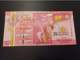 Billete Seychelles 100 Rupees, Año 2013, Conmemorativo Del 35 Aniversario, UNC - Seychelles