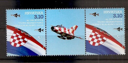 CROATIA 2020, 25  YEARS OF THE MILITARY POLICE OPERATION FLASH AND STORM,PLANE ,WIGNETTE,,MNH - Croatie