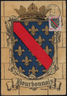 France 1954 Y&T 1002, Carte Maximum. Armoiries Des Provinces. Bourbonnais - 1941-66 Coat Of Arms And Heraldry