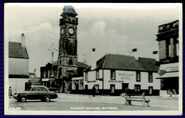 RB 1634 - 1962 Real Photo Postcard - Market Square & Douglas Hotel Bo'Ness - West Lothian - West Lothian