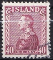 IS033B – ISLANDE – ICELAND – 1937 – KING CHRISTIAN X – SG # 222 USED 11,50 € - Usados