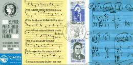 013 Carte Officielle Exposition Internationale Exhibition Nordia Helsinki 1985 France Musique Music Musik Partition - Briefmarkenausstellungen