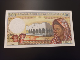 Billete De Comores De 500 Francos, UNC - Comoros