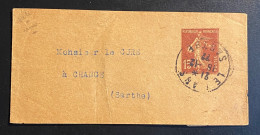 France Frankreich 1921 Enterier Postaux Streifband Yvert: 189-BJ2 Gestempelt/o LEMANS SARTHE - Bandes Pour Journaux