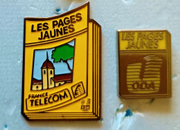 Pin's France Telecom Les Pages Jaune O.D.A  2 Pin's (lot 2) - Telecom Francesi