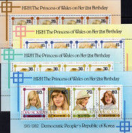 Prinzessin Lady Di 1981 Korea 2232/4+2236/9 4x Blocks O 27€ Diana Als Kind Hoja Ss Bloc Children Bloc Sheetlets Bf Corea - Berühmte Frauen