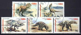 Cuba 2005 Animaux Préhistoriques (10) Yvert N° 4225 à 4229 Oblitéré Used - Oblitérés