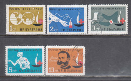 Bulgaria 1964 - 100 Years International Red Cross, Mi-Nr. 1421/25, Used - Gebruikt