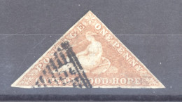 Cap De Bonne Espérance  :  Yv  1  (o)  Papier Bleuté - Cape Of Good Hope (1853-1904)