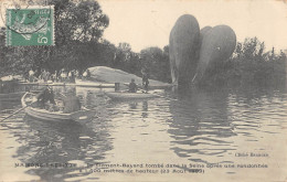 CPA 78 MAISON LAFFITTE / LE CLEMENT BAYARD TOMBE DANS LA SEINE APRES UNE RANDONNEE 1909 / BALLON DIRIGEABLE - Maisons-Laffitte