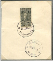 Congo Niangara Oblit. Keach 8A2 Sur C.O.B. 135 Sur Papier Libre Le 22/12/1937 - Cartas & Documentos