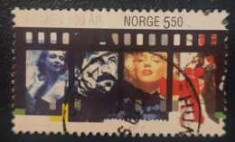Norway 5.5Kr Used Stamp 100th Anniversary Of Movies - Oblitérés