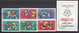 Bulgaria 1970 - Football World Cup, Mexico, Mi-Nr. 1982/87+Bl. 26, Used - Gebruikt