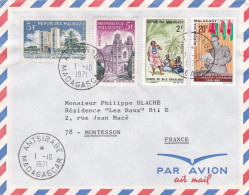 MADAGASCAR--1971- Lettre De ANTSIRABE à MONTESSON-78 (France).timbres Divers.....cachet - Madagascar (1960-...)