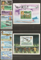 Histoire De L'aviation - Petit Lot De 2 Séries Complètes ° - Empire Centrafricain - République Populaire Du Congo - Lots & Kiloware (mixtures) - Max. 999 Stamps