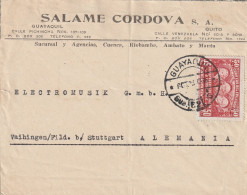 Equateur Lettre Pour L'Allemagne 1936 - Equateur