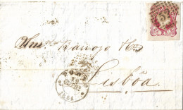 Portugal Cover From Porto To Lisboa With King Pedro 25 Réis Stamp - Brieven En Documenten