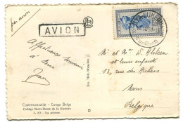 Congo Nya-Lukemba Oblit. Keach 8B1 Sur C.O.B. 286B  Sur Carte Postale Vers Mons Le 23/10/1951 - Lettres & Documents