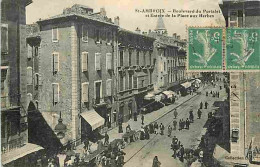 30 - Saint Ambroix - Boulevard De Porlatet Et Entrée De La Place Aux Herbes - Animée - CPA - Voir Scans Recto-Verso - Saint-Ambroix