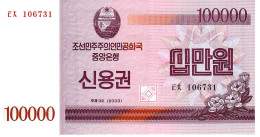KOREA NORTH BOND NLP 100.000 WON 2003  UNC. - Korea, Noord