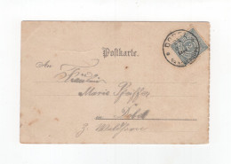 1900 Württemberg  Farbige Romantik – Postkarte Mit 2 Pfg Ortsporto Gest.Dobel - Briefe U. Dokumente