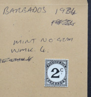 BARBADOS  STAMPS 2d 1906   ~~L@@K~~ - Barbades (...-1966)