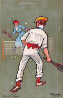 Illustrateur Ch . Beauvais - Sports - Tennis - Couple Jouant Au Tennis - Parfait Etat - Beauvais