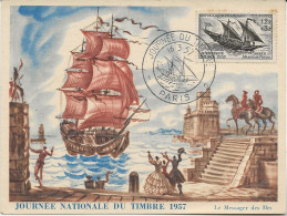 FDC - JOURNEE DU TIMBRE 1957  AFFRANCHIE N° 1093 -TB - COTE :12 € - 1950-1959