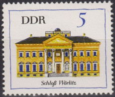 1967 DDR, ** Mi:DD 1245, Yt:DD 942, Schloss Wörlitz, Bedeutende Bauten (I) - Schlösser U. Burgen