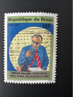 Bénin 2001 / 2002 Mi. 1337 135F Abdus Salam Humaniste Prix Nobel De Physique 1979 Conférence Internationale - Bénin – Dahomey (1960-...)