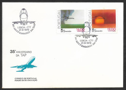 Portugal FDC 35 Ans TAP Air Portugal 1979 Portuguese Airlines 35 Years FDC - Cartas & Documentos