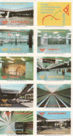 Czechoslovakia - Czechia 10 Matchbox Labels, Prague Metro - Stations Gottwaldova, Museum  Mustek Kačerov Sokolovská - Boites D'allumettes - Etiquettes