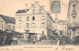 CPA 78 ENTREE DE MEULAN / HOTEL DE VILLE ET MARCHE - Meulan