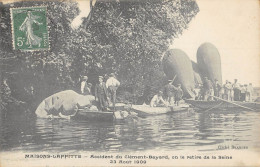 CPA 78 MAISONS LAFFITTE / ACCIDENT DU CLEMENT BAYARD / ON LE RETIRE DE LA SEINE 1909 / BALLON DIRIGEABLE - Maisons-Laffitte