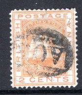 British Guiana 1876-79 Ship - Wmk. Crown CC - P.14 - 2c Orange Used (SG 127) - British Guiana (...-1966)