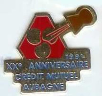 @@ Banque Crédit Mutuel AUBAGNE XXe Anniversaire 1991 (dept.13) @@ba47a - Bancos