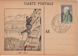 France Carte Maximum 1954 Journée Du Timbre Grenoble 969 - 1950-1959