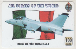 UK - ITALIAN Air Force Embraer AM-X (Without Code), Unitel Air Forces Of The World , 100U, Mint, FAKE - Otros & Sin Clasificación