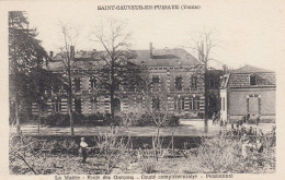 Saint-Sauveur-en-Puisaye.  La Mairie. Ecole Des Garçons..... - Saint Sauveur En Puisaye