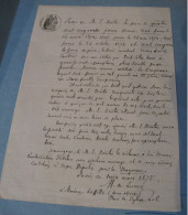 ADOLPHE DE LESCURE Autographe Signé 1875 HISTORIEN SENAT RECU VENTE à DENTU - Schrijvers