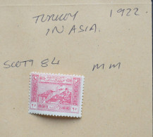 TURKEY In Asia STAMPS Sc84   1922  ~~L@@K~~ - Nuevos