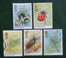 Insect Bumble Bee Ladybird Beetle (Mi 1022-1026) 1985 Used Gebruikt Oblitere ENGLAND GRANDE-BRETAGNE GB GREAT BRITAIN - Used Stamps