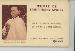 ETHNIQUES & CULTURES - RELIGION - MISSIONS - Carnet Complet De 10 CPA- OEUVRE DE SAINT PIERRE APOTRE - INDES CORÉE JAPON - Asien