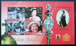 GIBRALTAR - IVERT HOJA BLOQUE Nº 49 NUEVOS ** 50º ANIV. ACCENSION AL TRONO DE LA REINA ISABEL II - Gibraltar