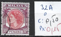 MALAISIE PENANG 32A Oblitéré Côte 0.50 € - Penang
